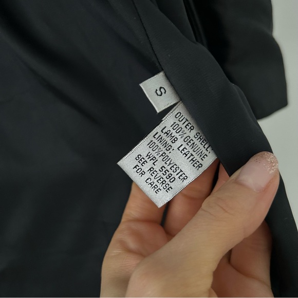 CALVIN KLEIN Lambskin Leather Butter Soft sz S - Picture 10 of 13